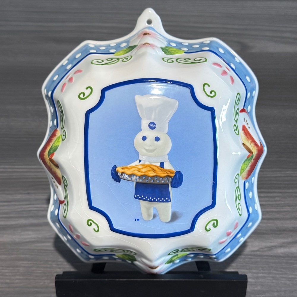 Pillsbury Doughboy The Danbury Mint Kitchen Mold Ceramic Wall Decor 2004 Blue
